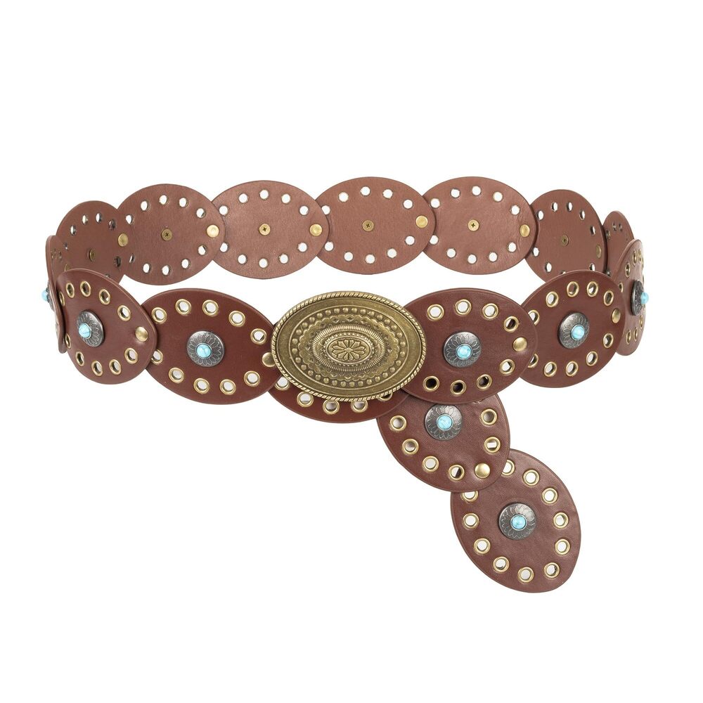 4571 Women Wide-disc Western-belts Boho-concho-belt Cowgirl Cowboy Chunky